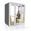Big Space Double Office Booth Plata